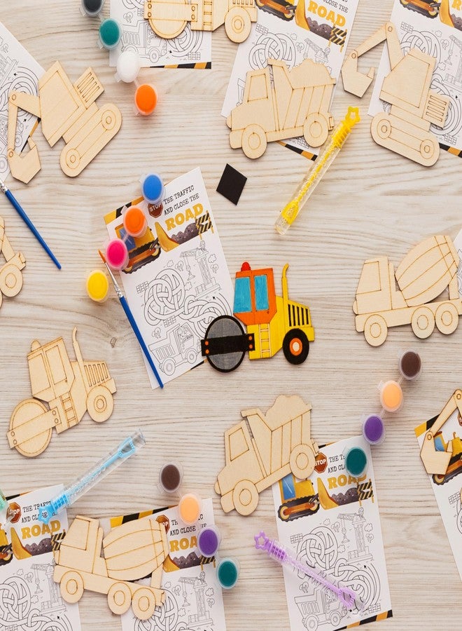 GOGREENWOVEN Construction Party Favors - 12 PCS Construction Birthday Party Supplies - Truck Theme Bubbles & Paint Crafts - Construction Vehicle Birthday Decorations Goodie Bags Gifts Prizes for Kids Boys Toddler - Image 2